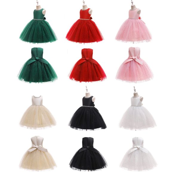 NEW Beautiful Sparkling Bling Rhinestone Sequins Flower Girl Baby Birthd… - Picture 15 of 16